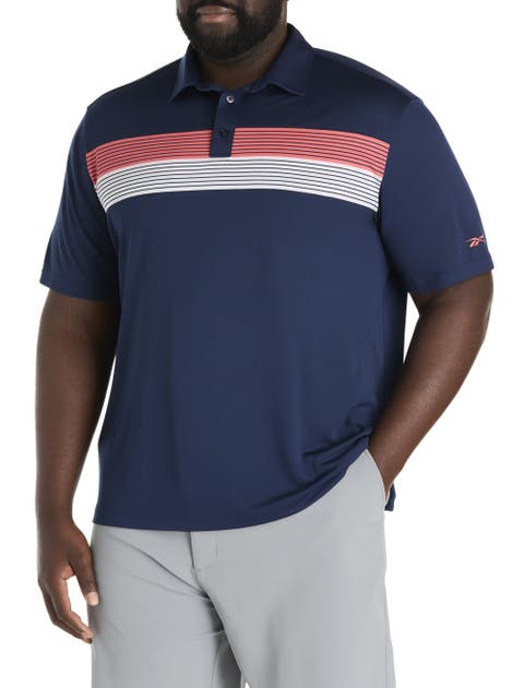 Big & Tall Colorblocked Striped Polo Shirt