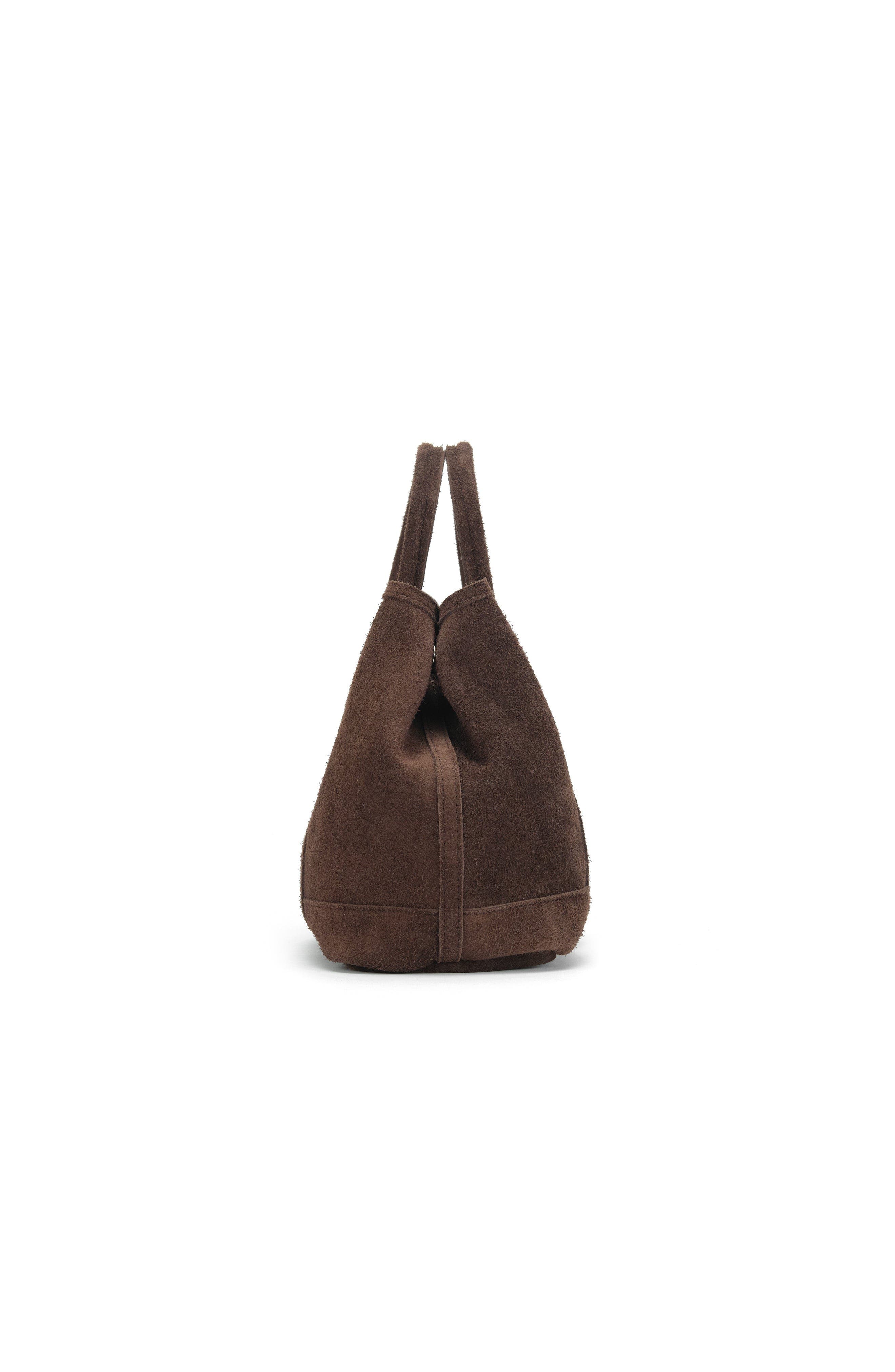 Ezra Arthur Audrey Nubuck Suede Leather Top Handle Bag, Alternate, color, Cocoa