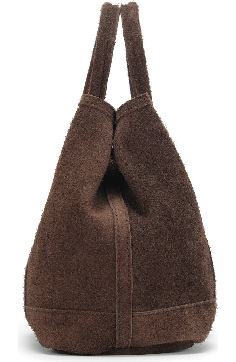 Ezra Arthur Audrey Nubuck Suede Leather Top Handle Bag, Alternate, color, Cocoa