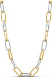 SHYMI Two Tone Paper Clip Necklace
