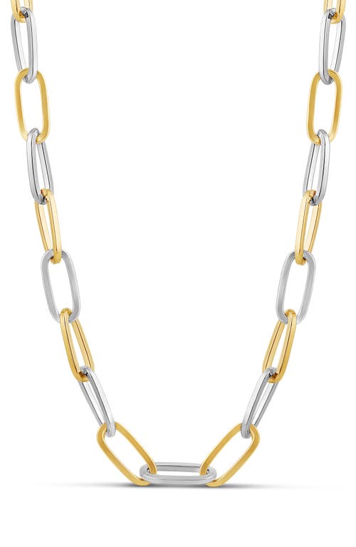 Shymi Two Tone Paper Clip Necklace In Multi