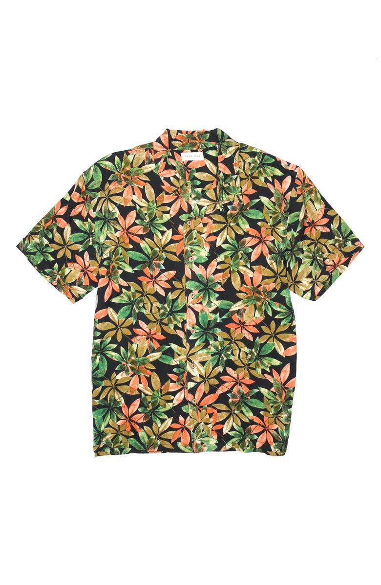 Raga Floral Short Sleeve Button-Up Shirt, Main, color,
