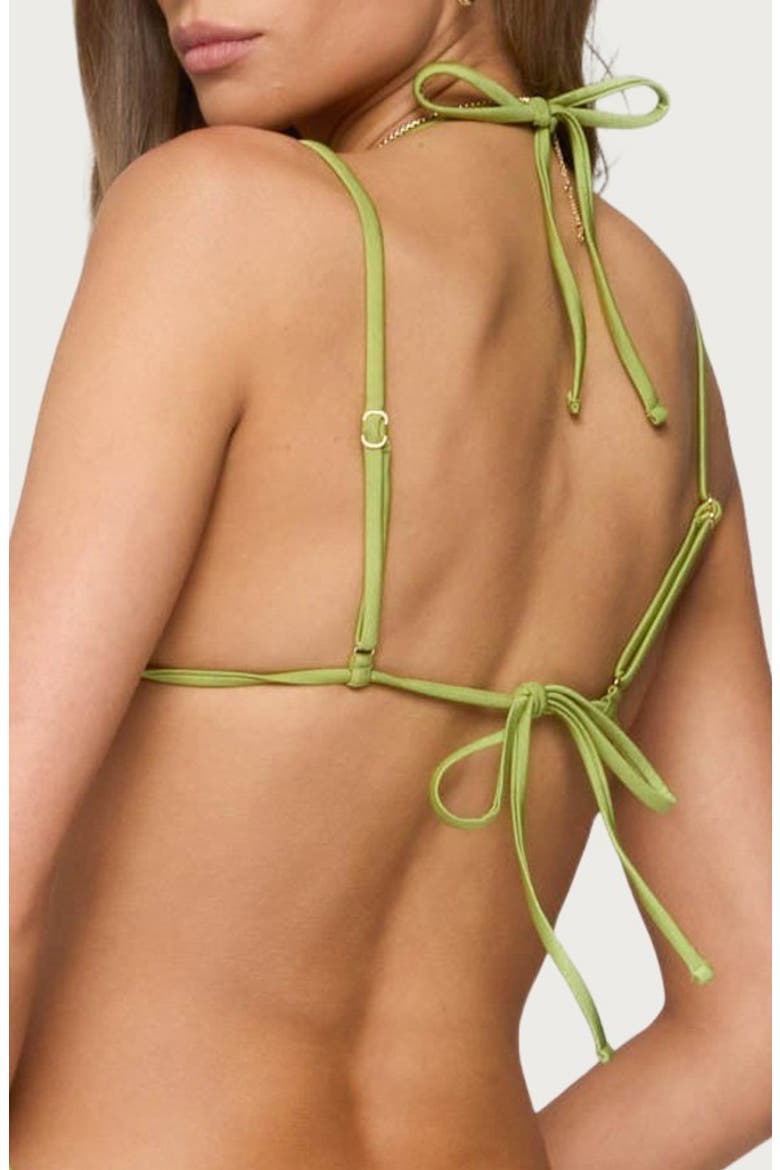 Neve Triangle Bikini Top, Alternate, color, GREEN
