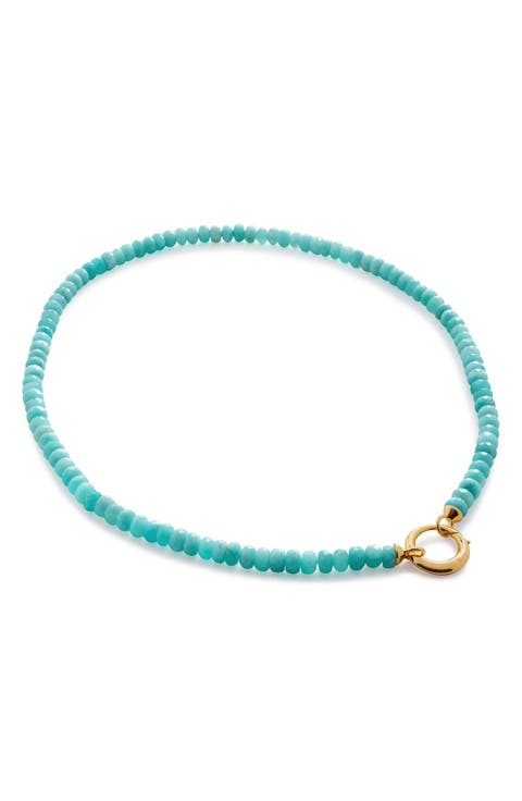 Kissing Moon Beaded Amazonite Necklace