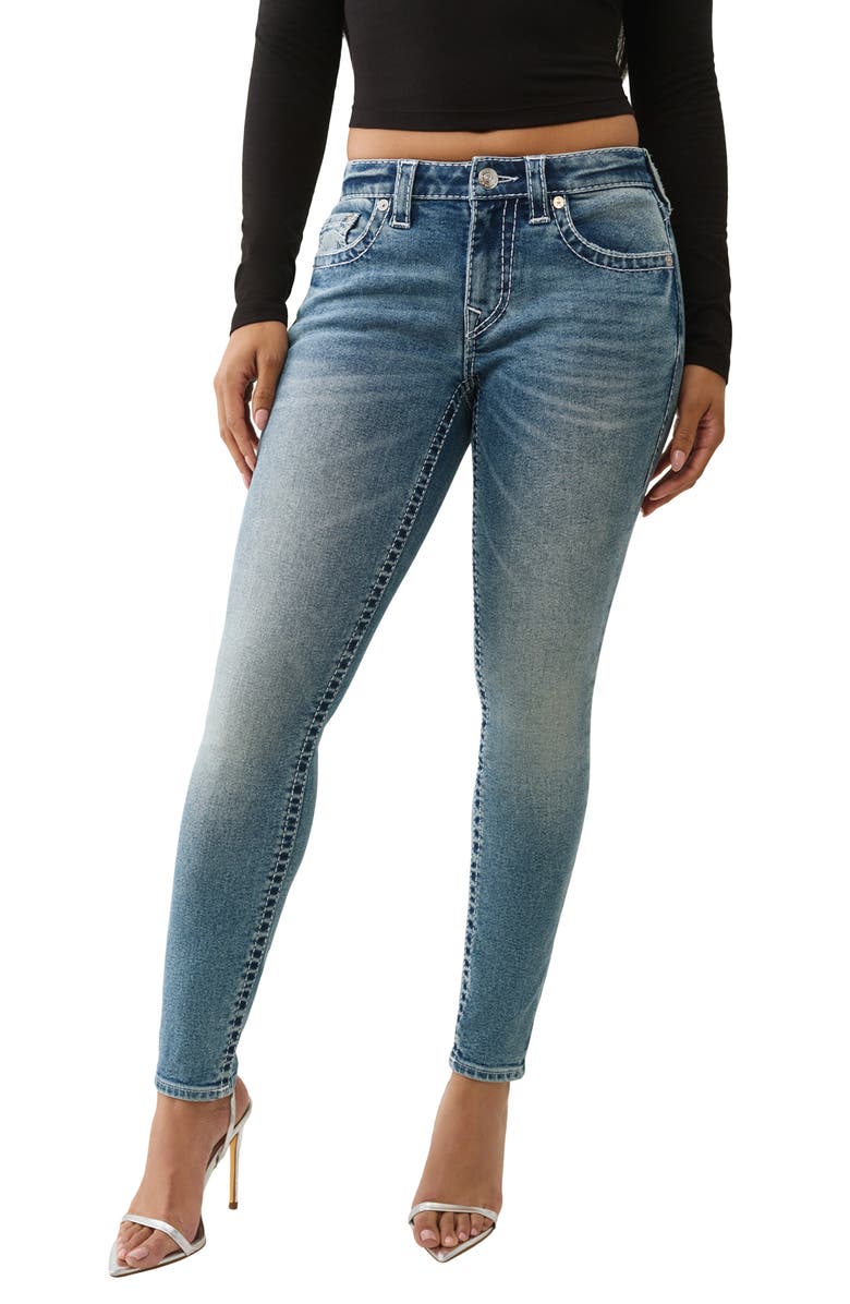 True Religion Jennie Big-T Skinny Jeans, Main, color, Crystal Flash