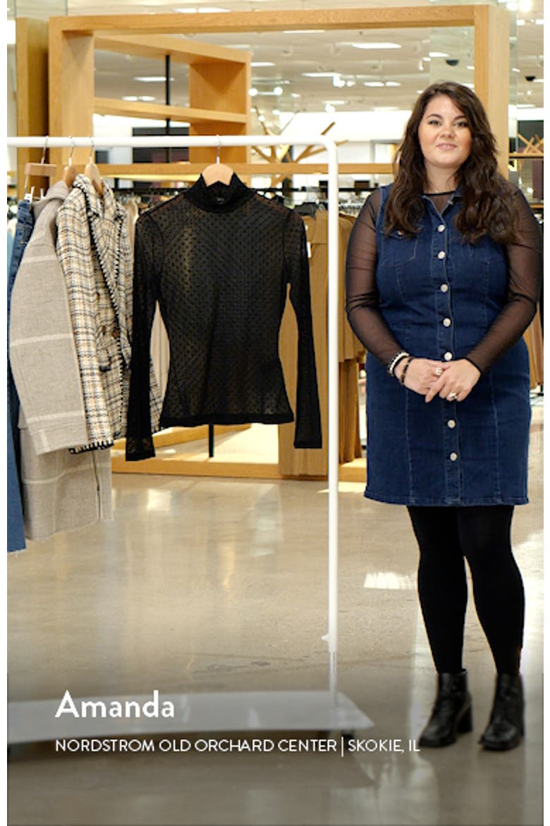Valencia Sheer Polka Dot Turtleneck Top video