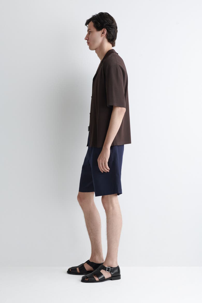 Cotton Straight-leg Chino Shorts, Alternate, color, NAVY