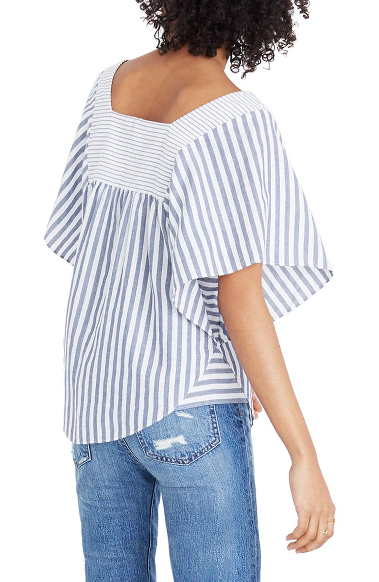 Madewell Stripe Butterfly Top, Alternate, color, 