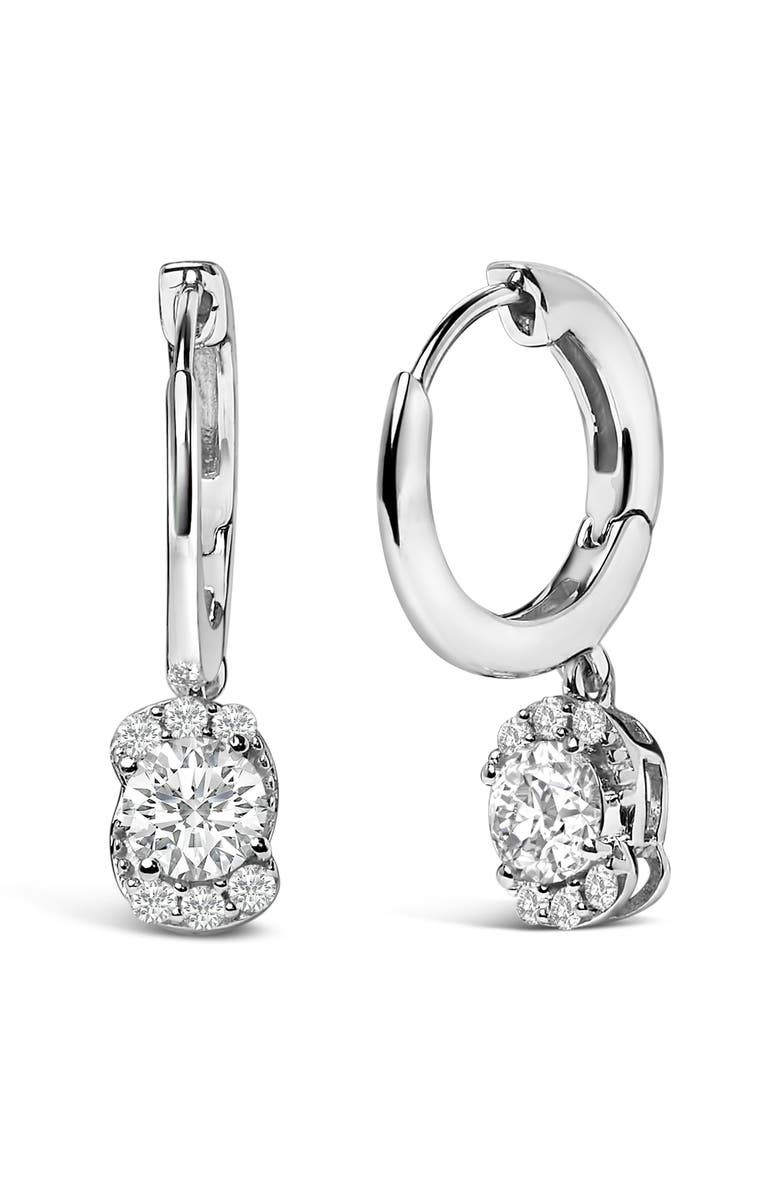 Haus of Brilliance Sterling Silver 5/8 Cttw Lab Grown Diamond Oval Cluster Drop Earrings, Alternate, color, Silver