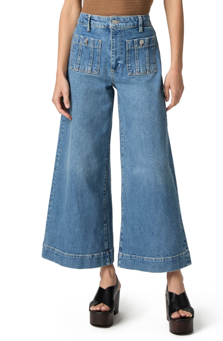 PAIGE Lola Seamed Patch Pocket Crop Wide Leg Jeans, Main, color,