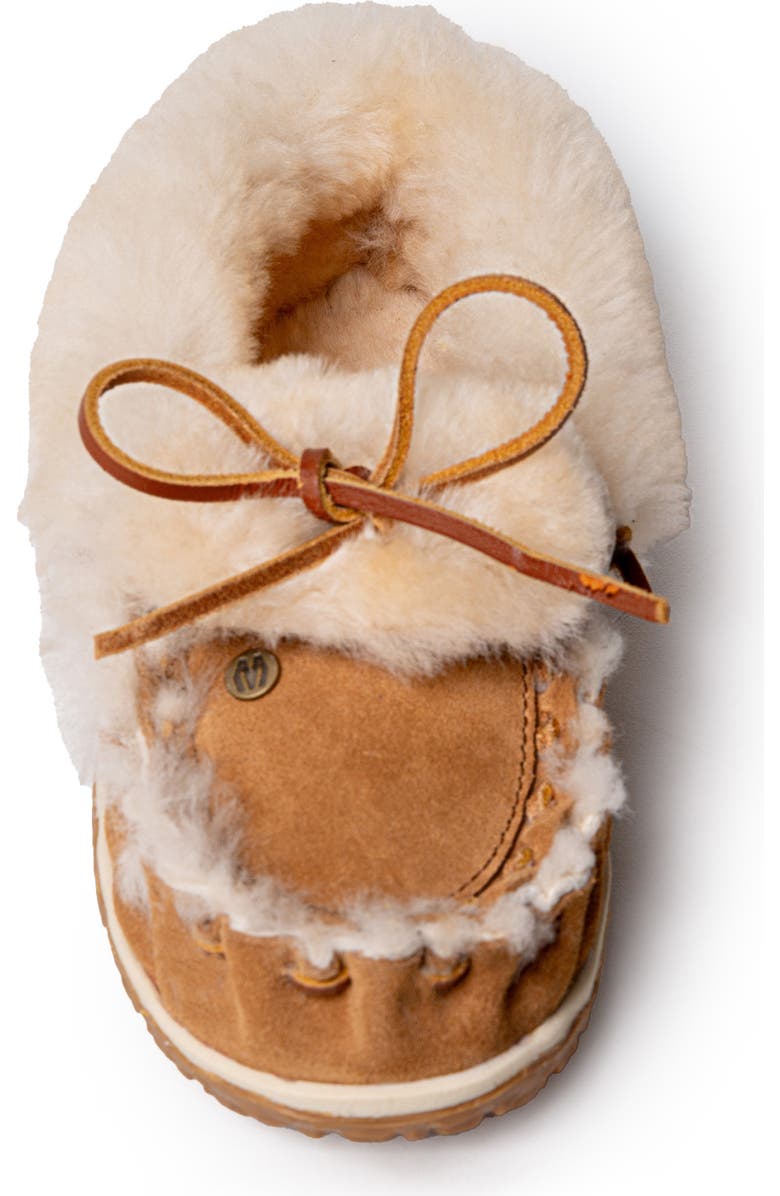 Minnetonka Ultimate Genuine Shearling Slipper, Alternate, color, Tan