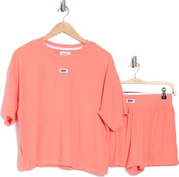 Logo Ribbed T-Shirt & Boxer Shorts Pajamas