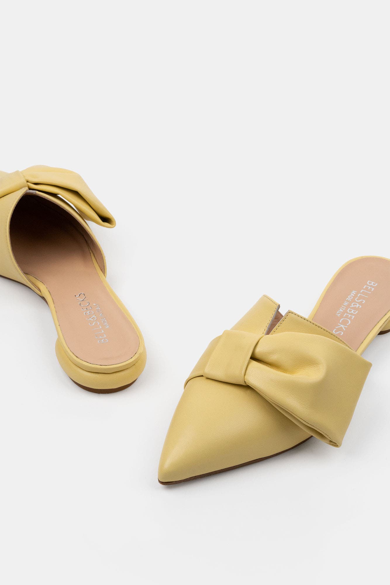 Ana Pointy Toe Mule with Bow, Alternate, color, Yellow