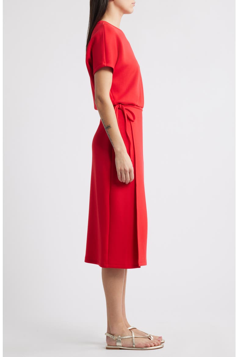 AirEssentials Tie Waist Midi Dress, Alternate, color, SPANX RED