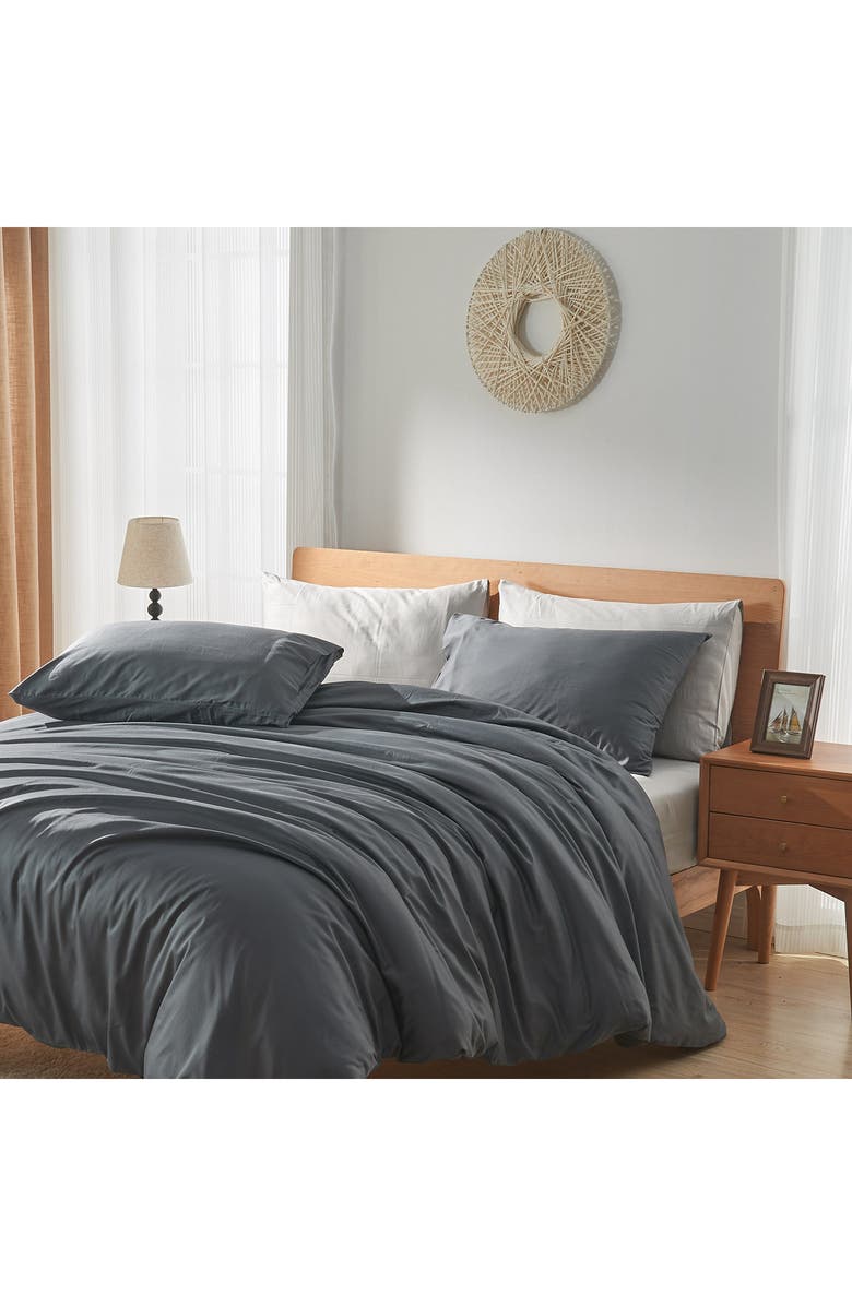 Sijo LuxeSoft Set of 2 400 Thread Count Organic Cotton Pillowcases, Main, color, Storm