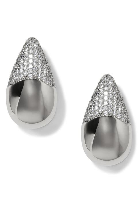 Alma Pavé Teardrop Earrings