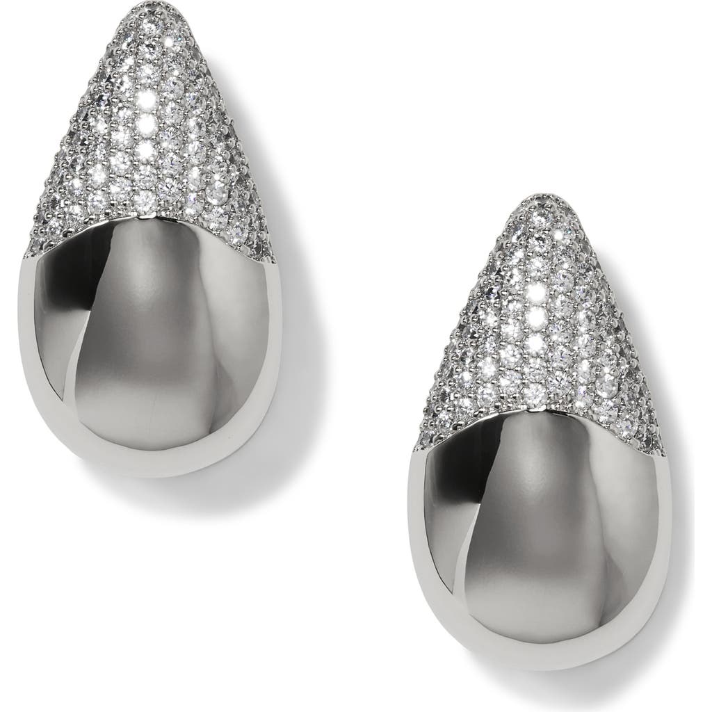 Nadri Alma Pavé Teardrop Earrings in Rhodium  product