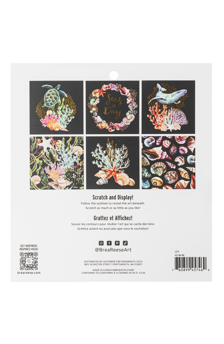 Brea Reese Scratch Art Paper Pad, Under the Sea, Alternate, color, Multicolored