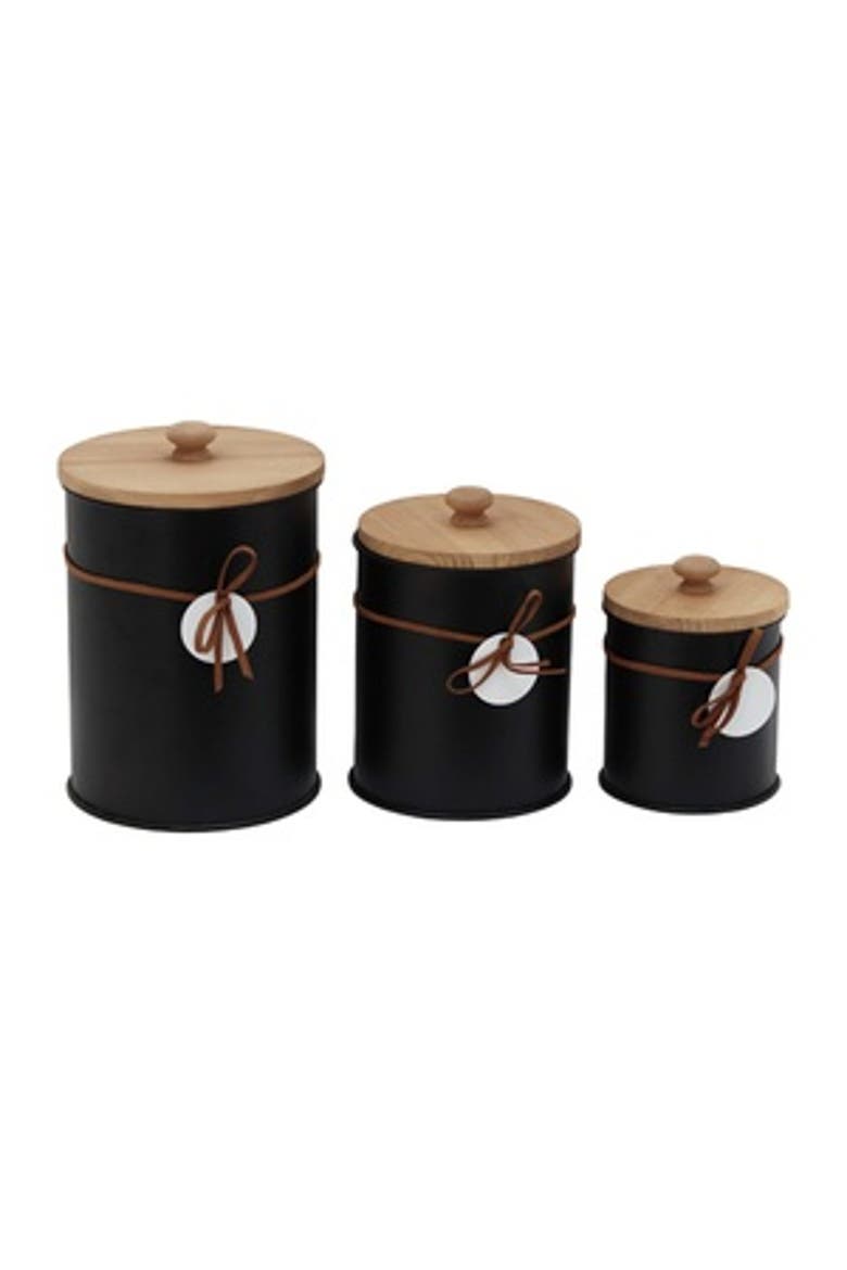 Round Canister Set of 3, Main, color, Brown