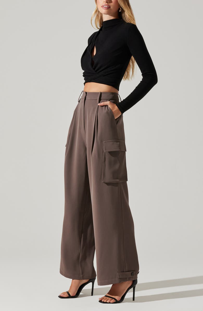 ASTR the Label Wide Leg Cargo Pants, Alternate, color, 