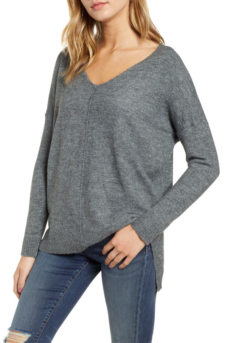 Front Seam Pullover, Main, color, CHARCOAL