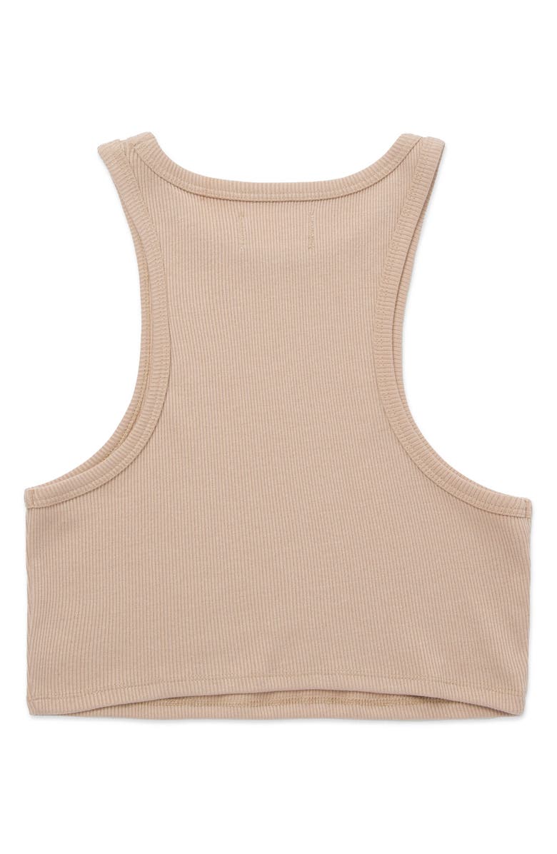 HONOR THE GIFT Rib Crop Graphic Tank, Alternate, color, Oatmeal