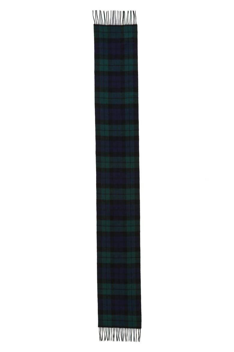 New Check Lambswool & Cashmere Scarf, Alternate, color, BLACK WATCH
