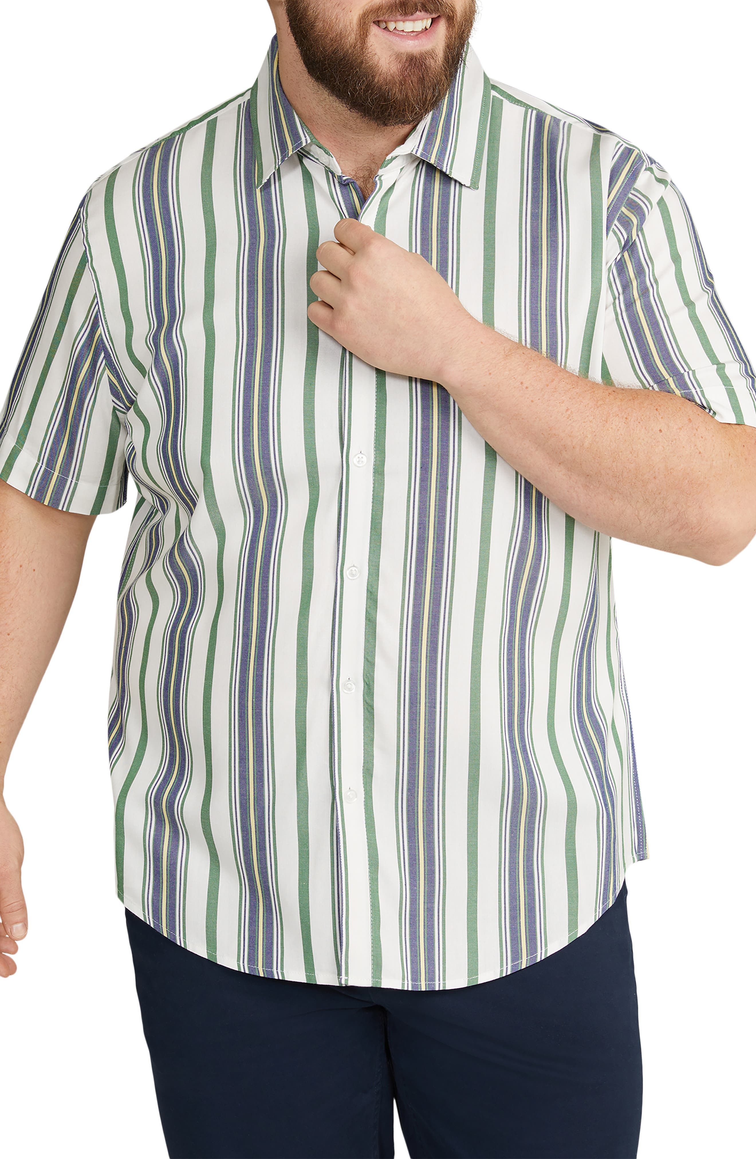 Johnny Bigg Chad Stripe Short Sleeve Button-Up Shirt (Men) | Nordstromrack