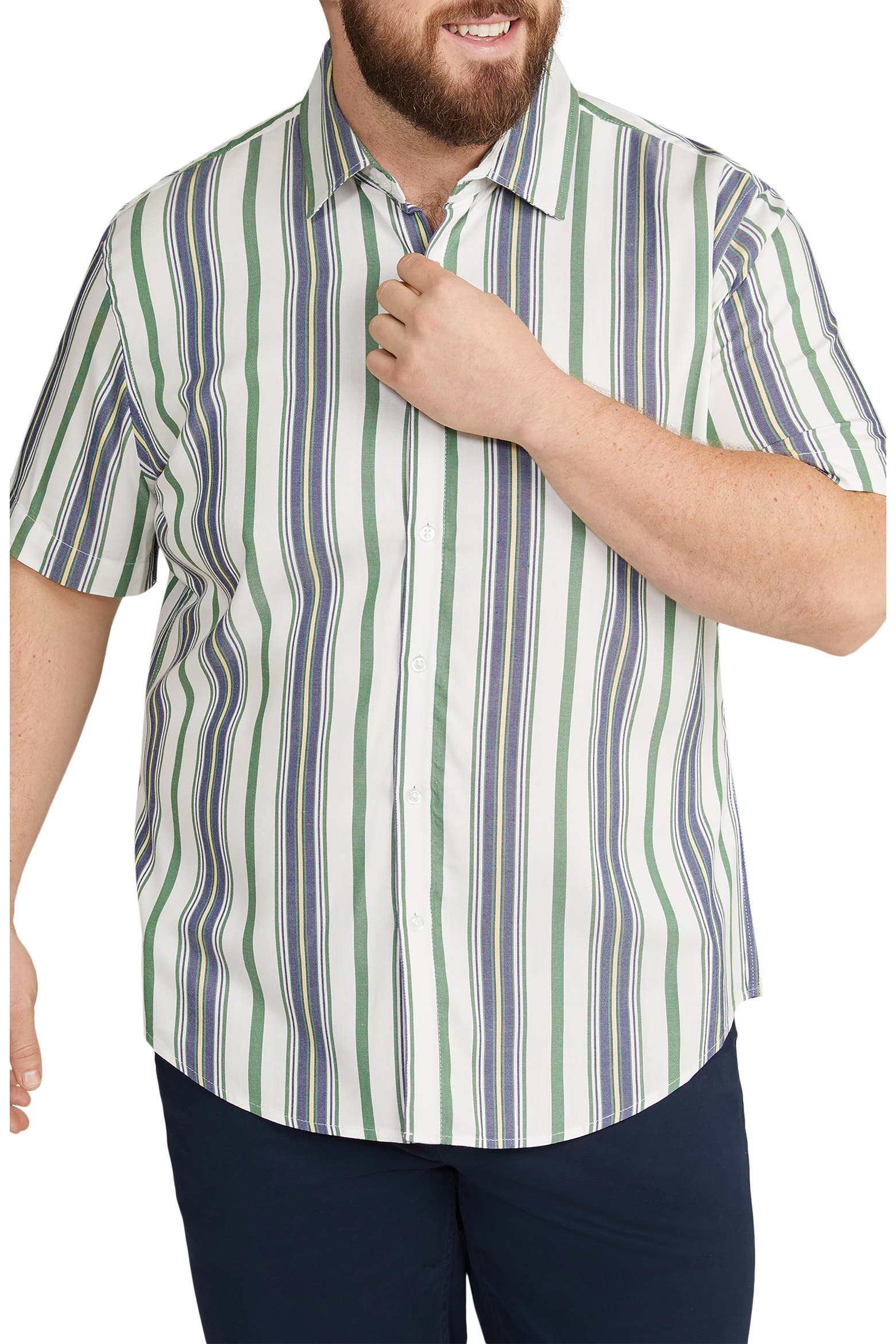 Pulp Diffuser Johnny Bigg Chad Stripe Short Sleeve Button-Up Shirt (Men) | Nordstromrack