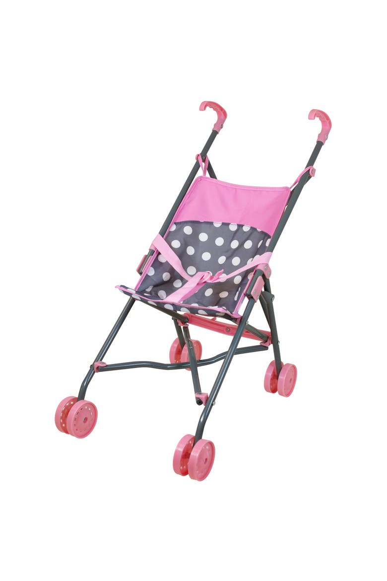 Deluxe Doll Nursery 12 Piece Set, Pink Blue Polka Dot, Fits Up To 16 Inches, Alternate, color, Multicolored