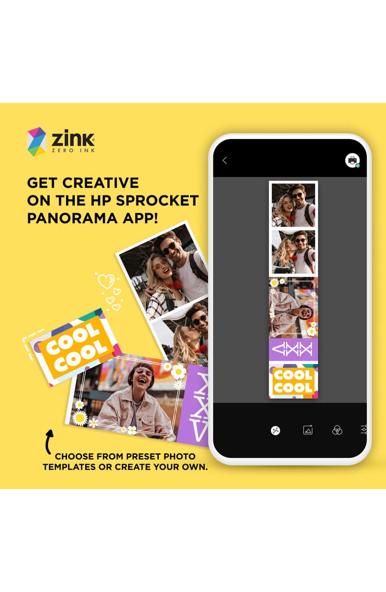 HP Sprocket Panorama Paper Roll, Alternate, color, White