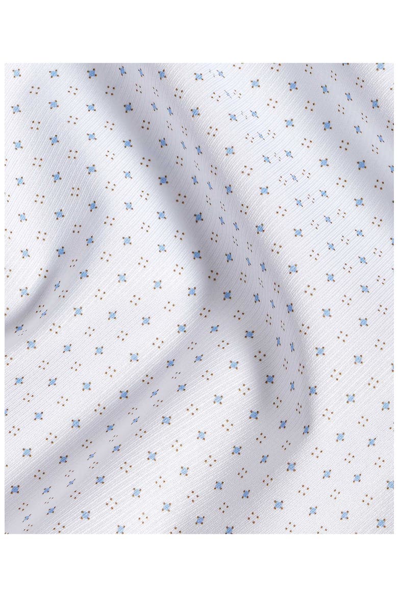 Trim Fit Neat Cotton Dress Shirt, Alternate, color, WHITE/ DUNE