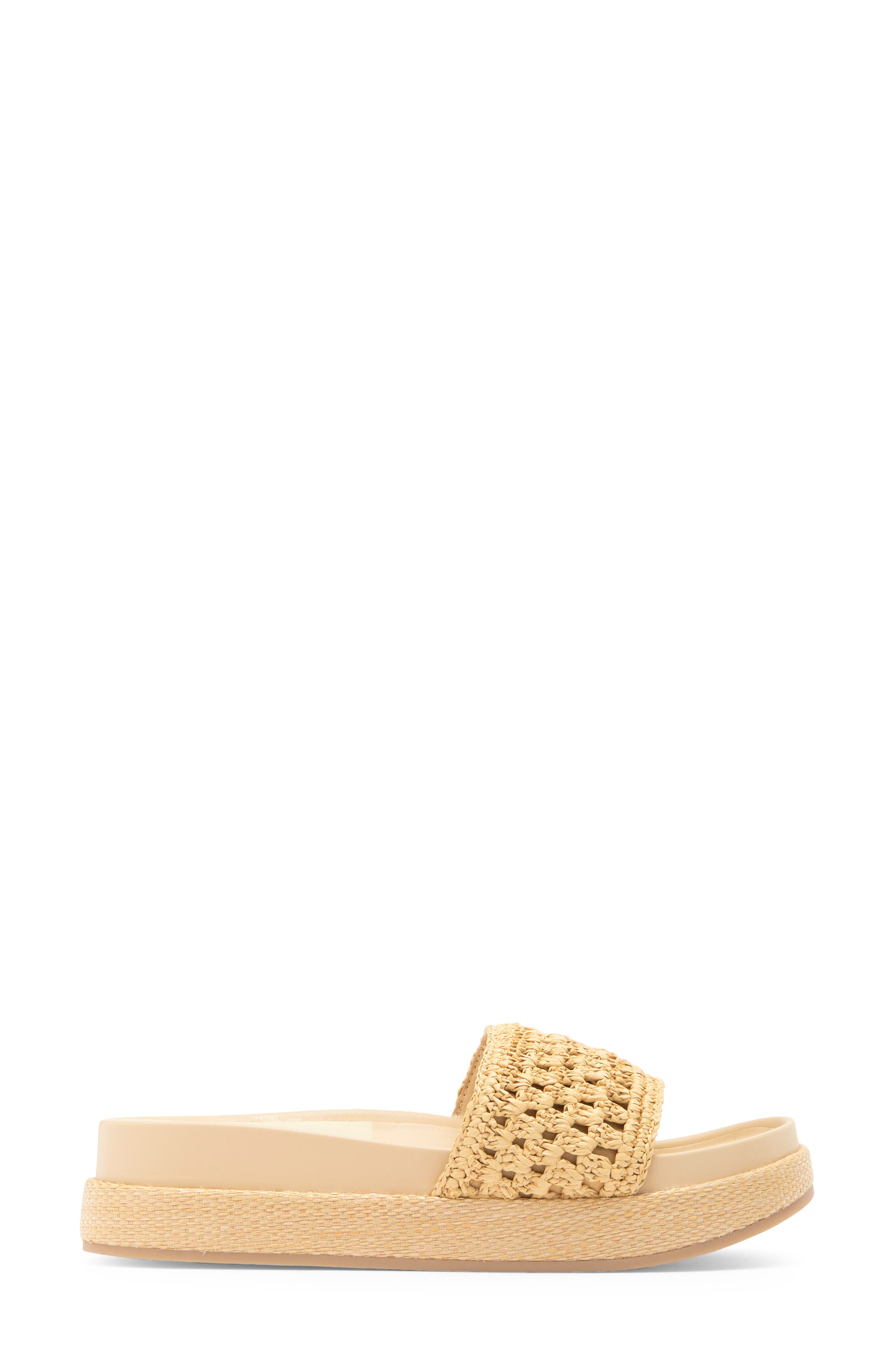 Dolce Vita Sidona Slide Sandal, Alternate, color, Light Natural Raffia