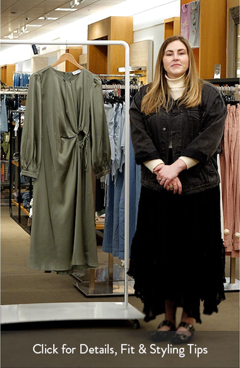 Windsor Balloon Sleeve Satin Cocktail Dress, sales video thumbnail