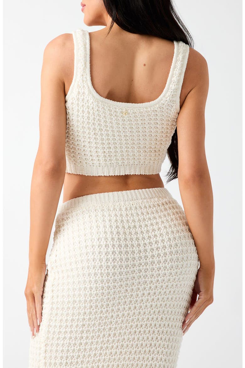Remi Square Neck Cropped Sweater Tank, Alternate, color, NATURAL