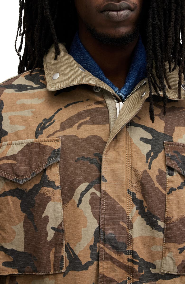 AllSaints Remo Hooded Jacket, Alternate, color, Brown