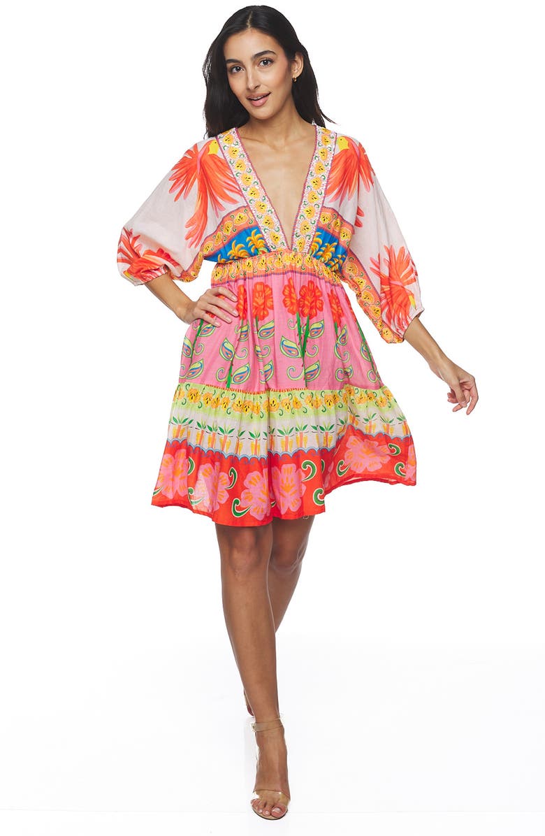 RANEES Beaded V-Neck Minidress, Alternate, color, 