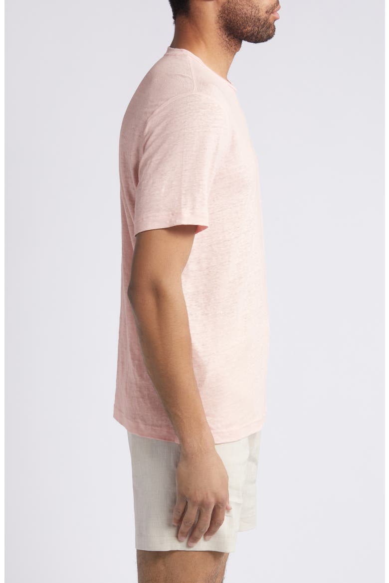 Men's Linen Crewneck T-Shirt, Alternate, color, PINK CAKE