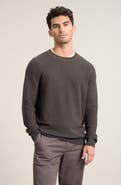 Nordstrom Two Tone Cotton & Cashmere Crewneck Sweater