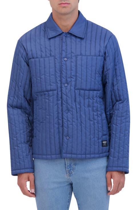 Water Repellent Quilted Shirt Jacket