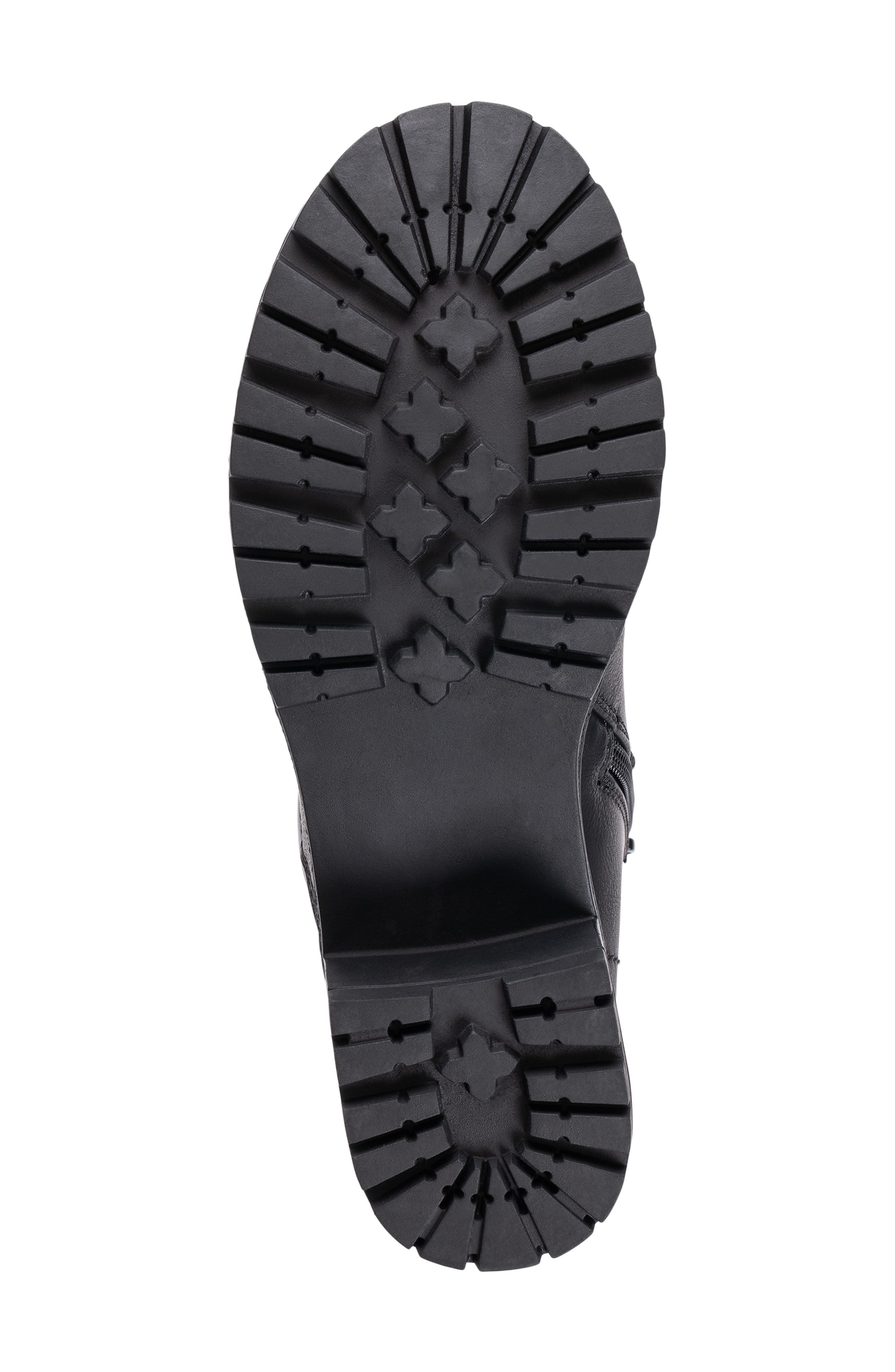 Tamara Water Resistant Faux Leather Bootie, Alternate, color, BLACK