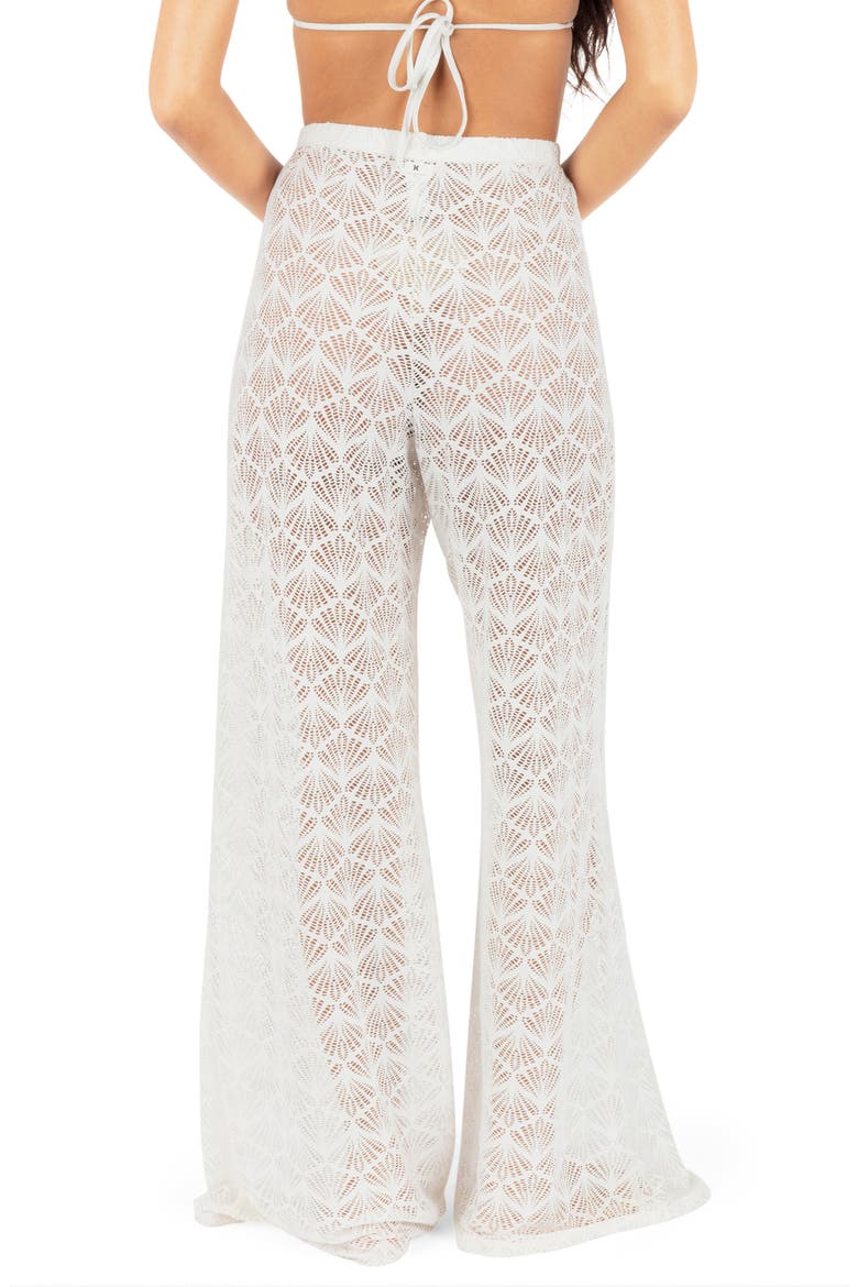 Open Stitch Wide Leg Cover-Up Pants, Alternate, color, EGRET