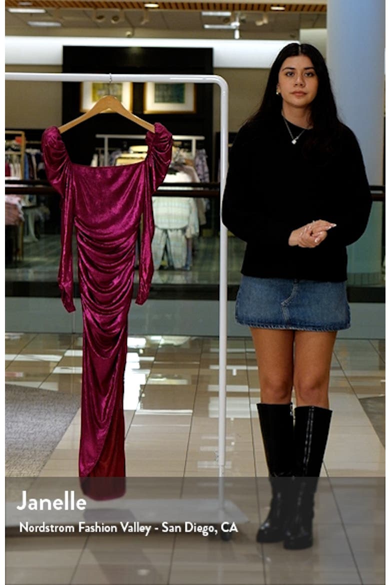 Vanozza Metallic Ruched Cocktail Dress video