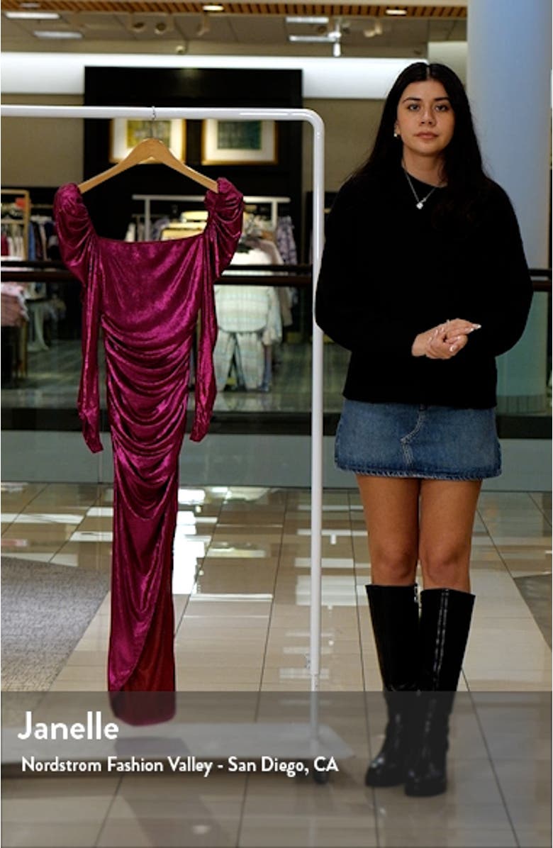 Vanozza Metallic Ruched Cocktail Dress, sales video thumbnail