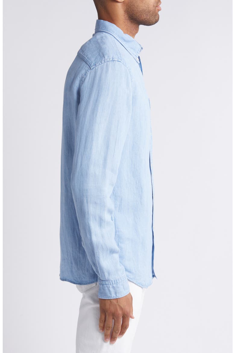 Roan Chambray Button-Down Shirt, Alternate, color, OPEN BLUE