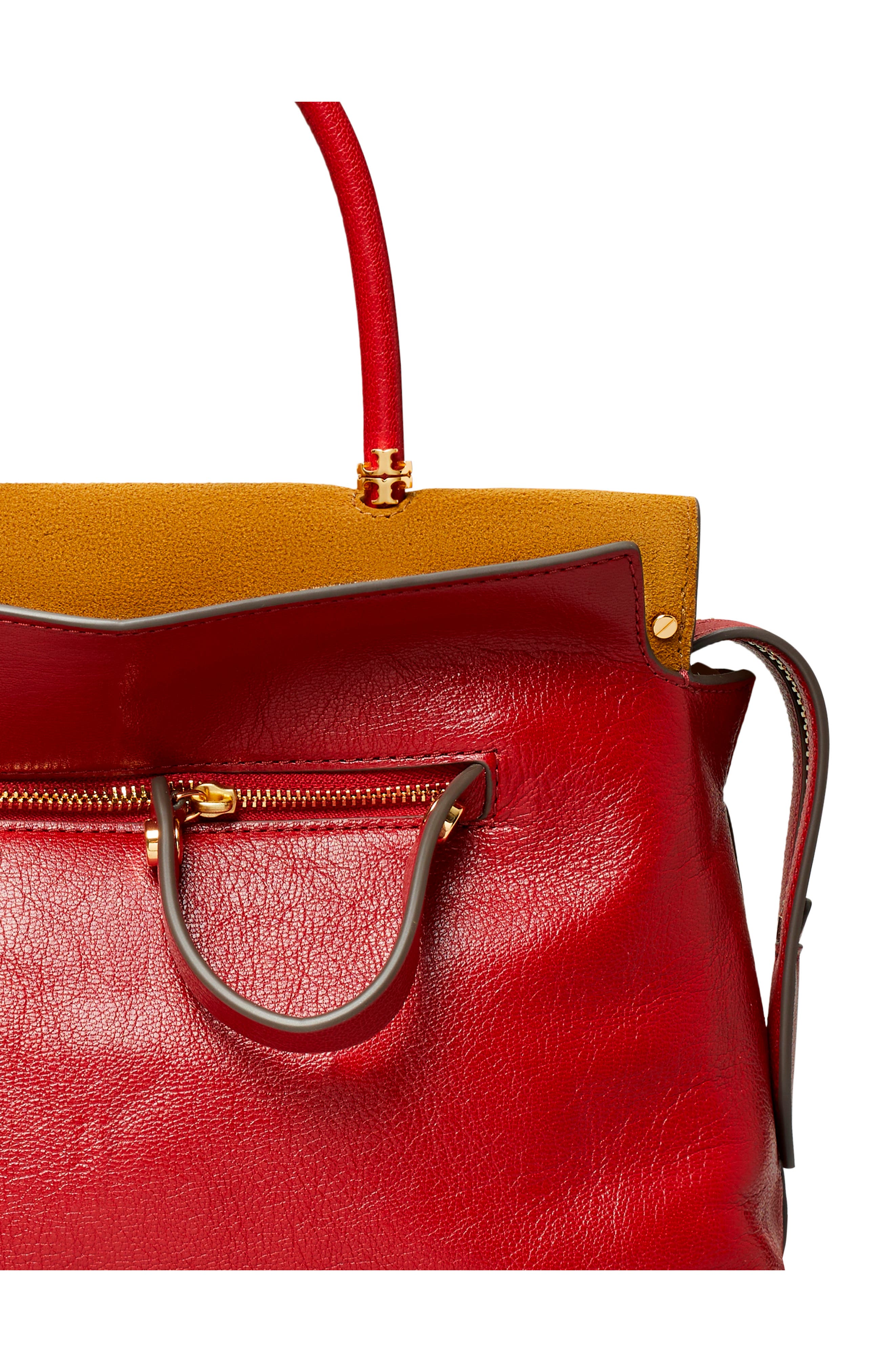 Tory Burch Mercer Textured Leather Satchel, Alternate, color, 