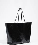 Bimba y Lola Shiny leather maxi shopper bag