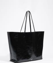 BIMBA Y LOLA Shiny leather maxi shopper bag
