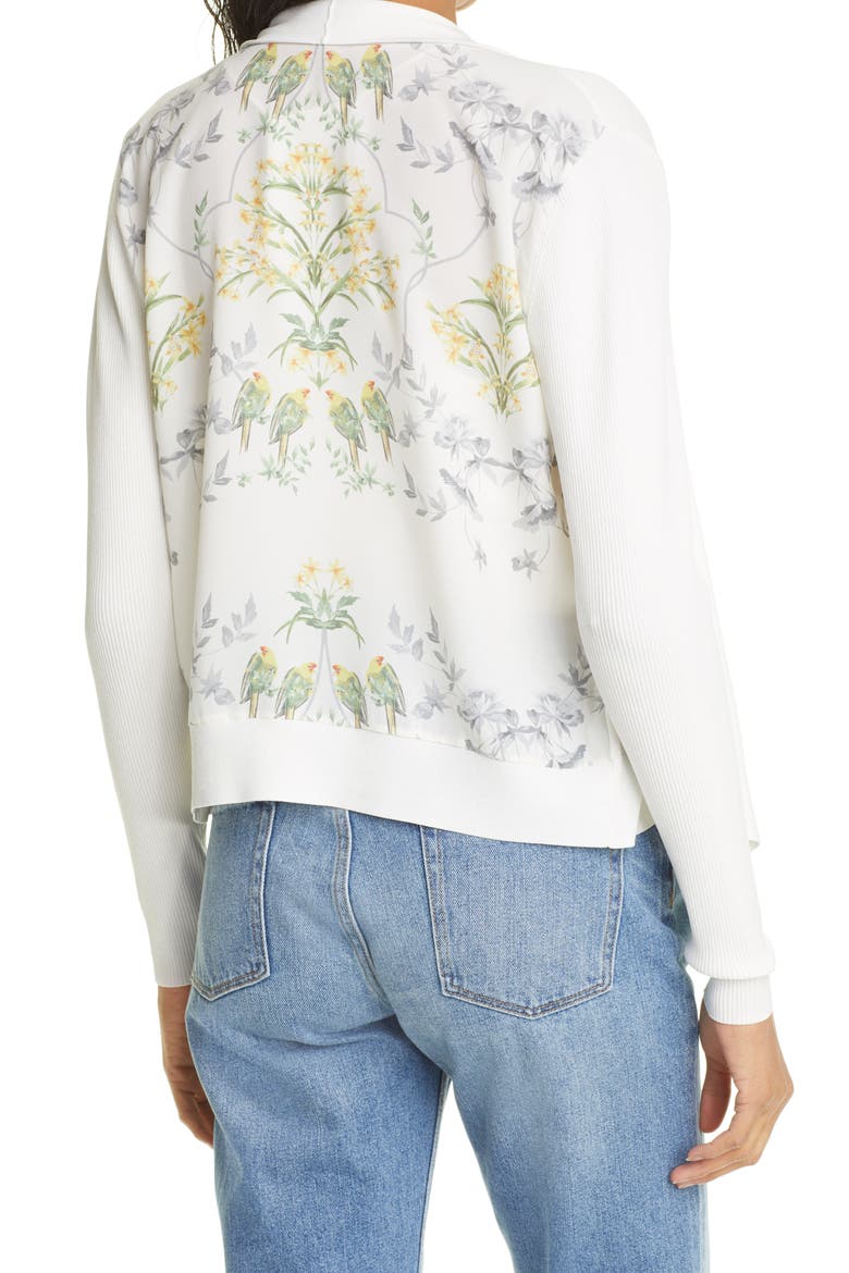 Skyllar Waterfall Open Cardigan, Alternate, color, WHITE