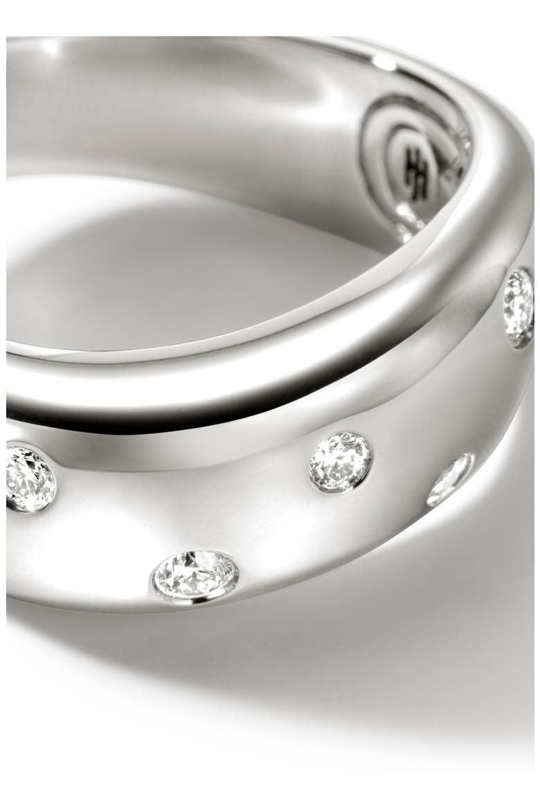 Surf Diamond Band Ring, Alternate, color, SILVER